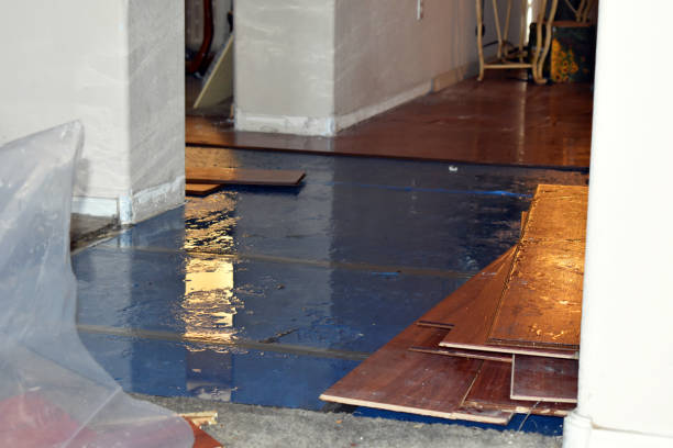 Professional Storm Water Damage Restoration technician working in Mosinee, WI